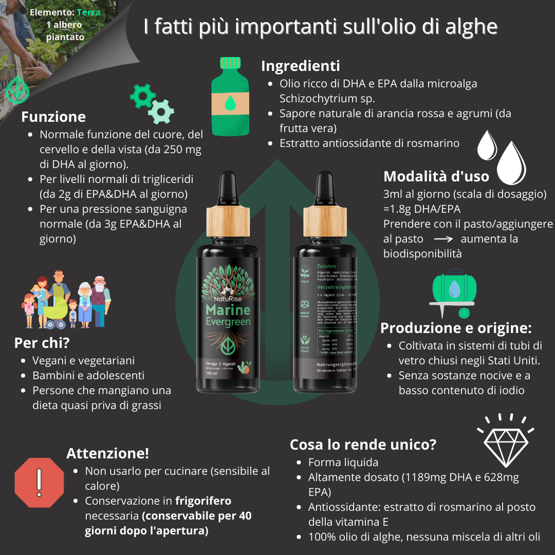 Olio di alghe Omega 3 (100ml)